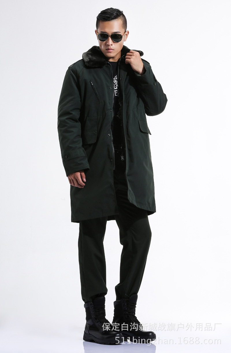 07藏青作训大衣海军冬季防寒棉大衣户外保暖作训大衣军大衣批发