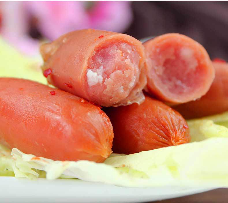 力诚小肉枣肠小香肠肉丸迷你火腿肠腊肠休闲零食 30个包装 力诚肉肠香