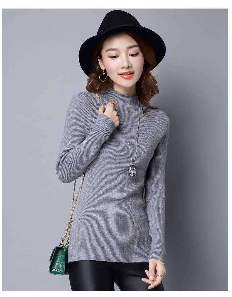 2016秋季女装新品毛衣时尚韩版休闲圆领-女式针织衫