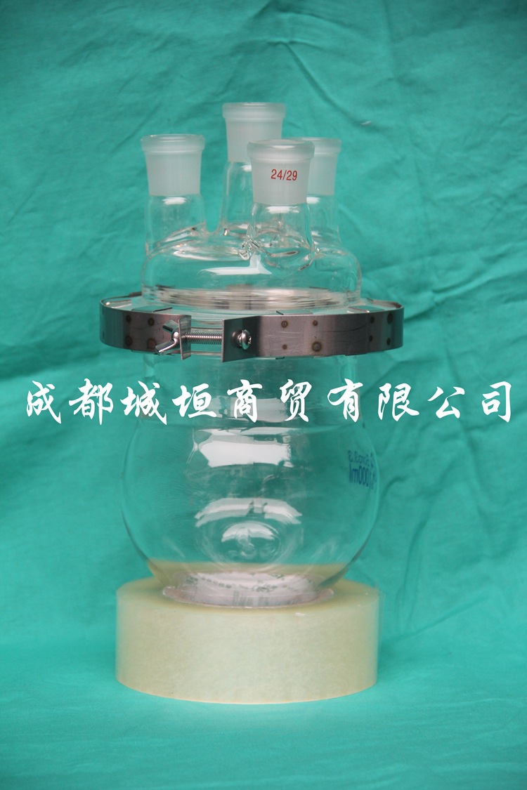 四口开口反应瓶3000ml/24*4 四口开口反应釜 四口开反应器 /烧瓶