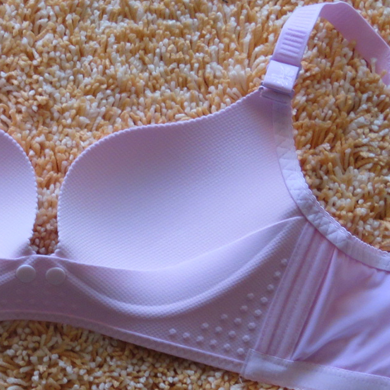 批发孕妇内衣纯棉哺乳喂奶胸罩 前开扣一片式无痕无钢圈文胸套装