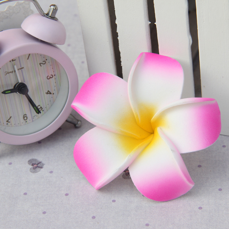 7cm Eva Plumeria Rubra Korean Style Headdress Handmade Hair Clips Hawaiian Flower Side Clip Swimsuit Accessories Headdress Flower