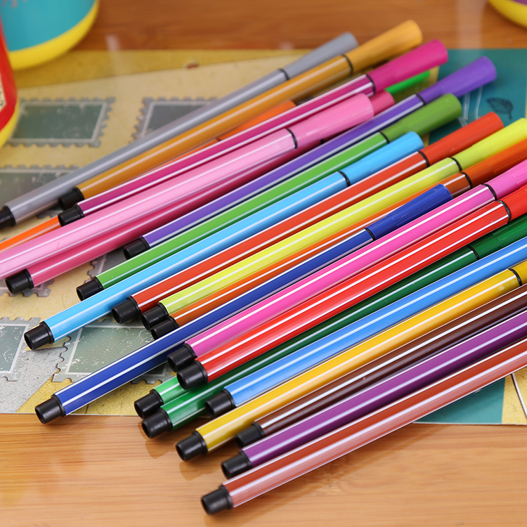 儿童卡通造型水彩笔12色18色24色36色绘画用品小学生学习用品套装