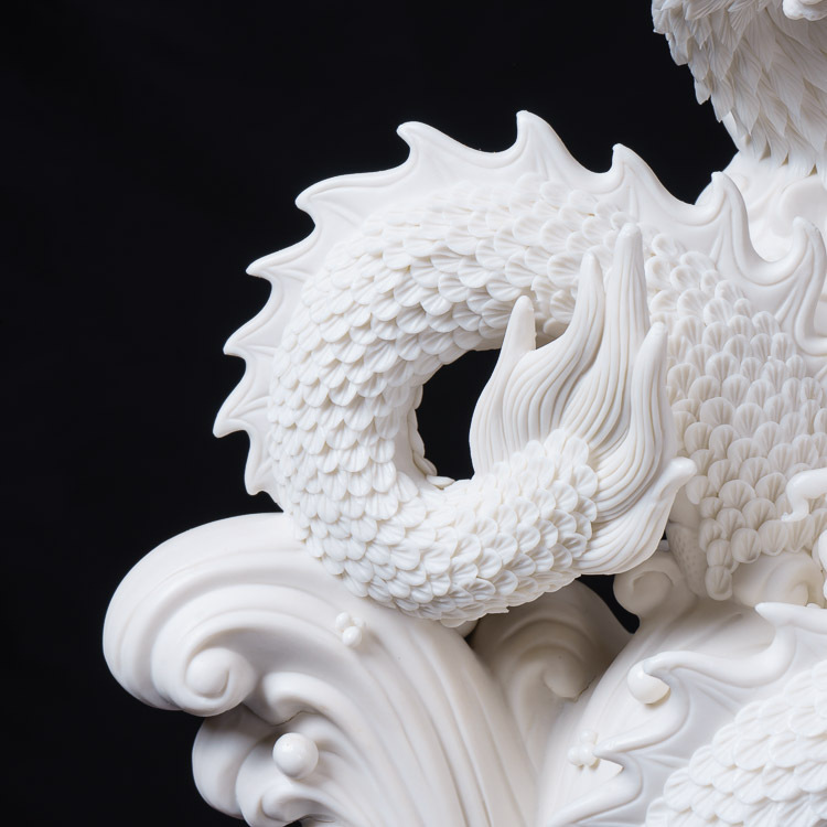 高档艺术瓷器工艺品德化陶瓷工艺品批发厂家直销中国白龙凤呈祥