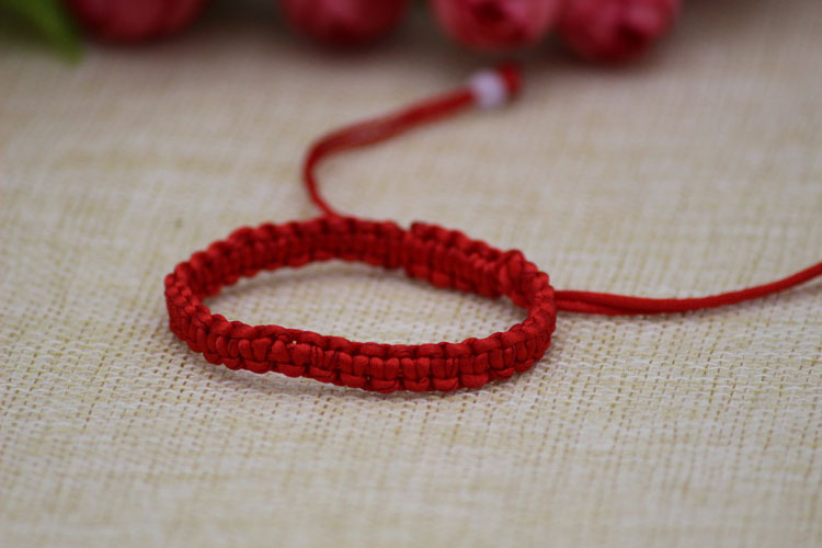端午节平结手链 抽拉绳宝宝压惊手链 节日赠品 手工编织红绳