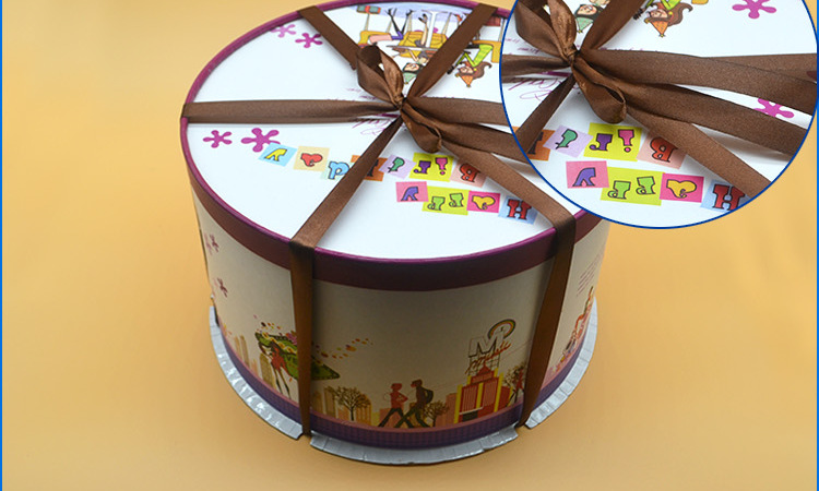 8-16寸蛋糕盒 圆形生日蛋糕盒西点烘焙包装盒糕点盒定做批发-小米产业