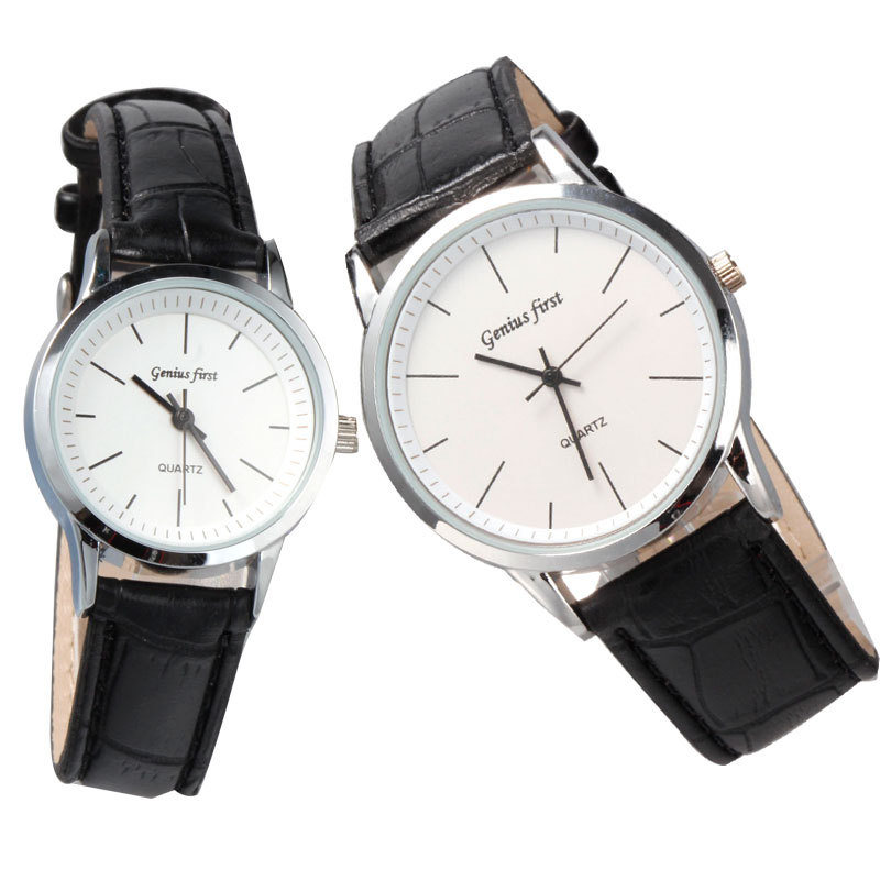 Cross-Border Couple Watch Fashion Belt Student Watch Business Men's Watch Quartz Watch Female Watches Wholesale