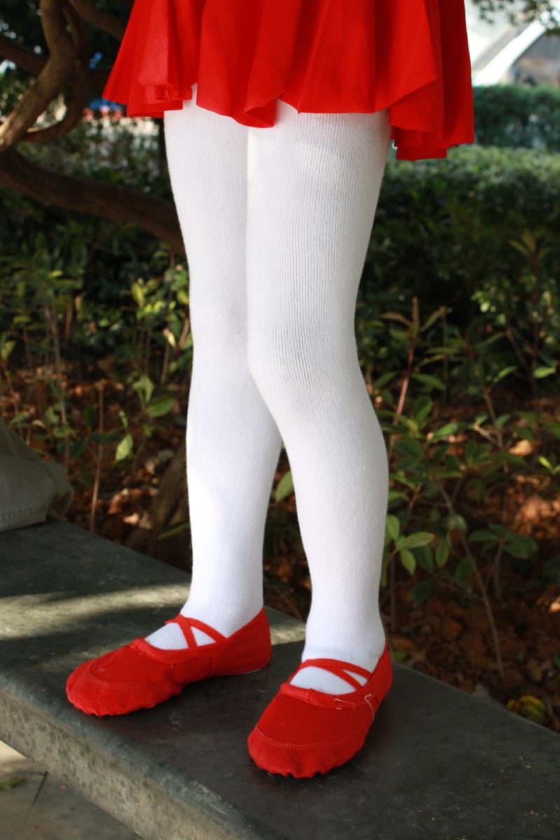 儿童秋冬加厚舞蹈袜 毛圈白色加档连袜打底裤 加厚袜子