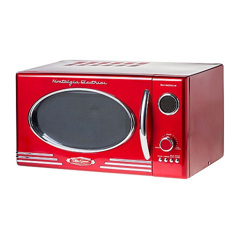 美国nostalgiaelectrics美国梦50年代金属红经典复古微波炉