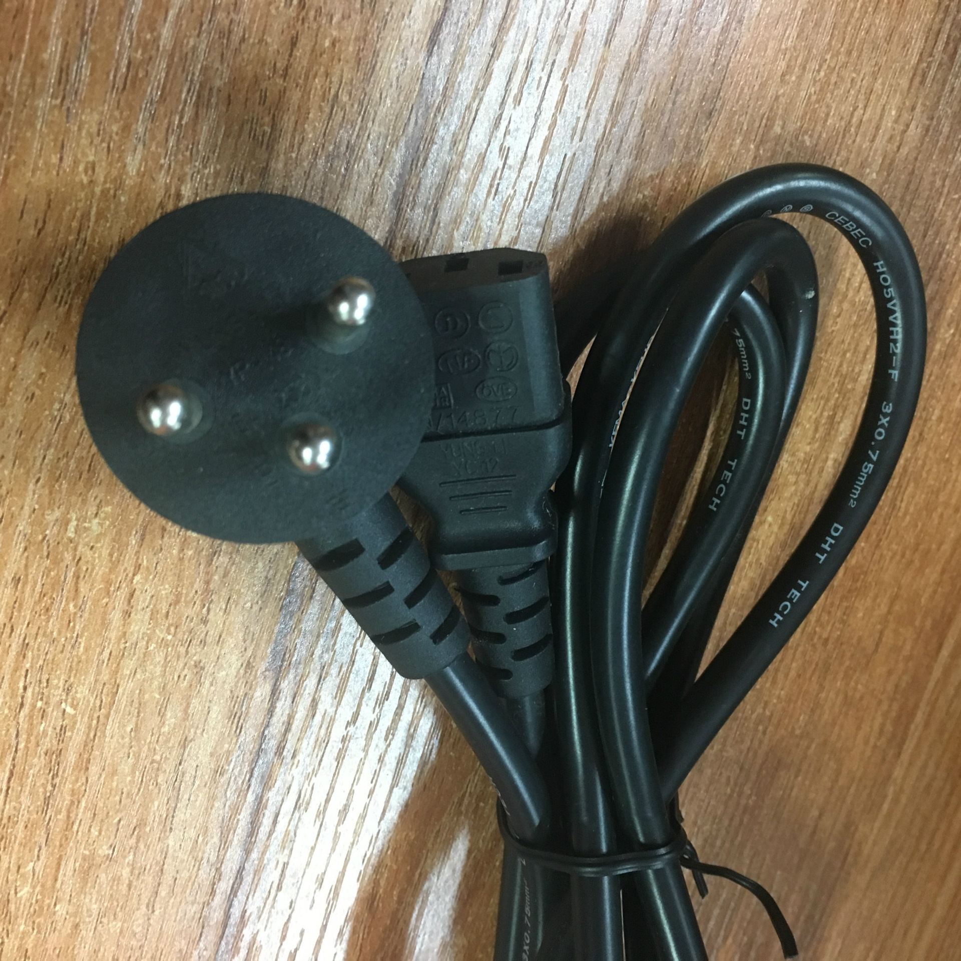 厂家直销15米以色列电源线插头线以色列品字尾电源线三插ac线