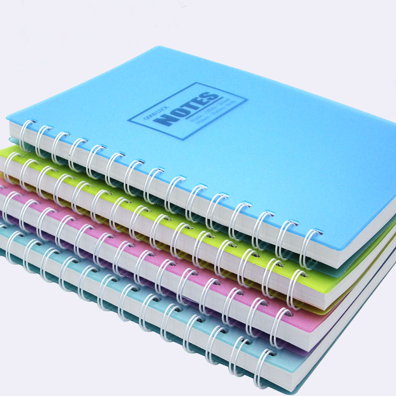 线圈本 记事笔记本 PP封面 左侧翻 学生办公日记本