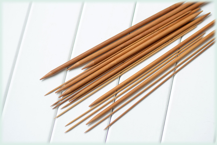 短25cm短棒针双尖光滑竹炭棒针毛衣针织针手套帽子针手工编织工具