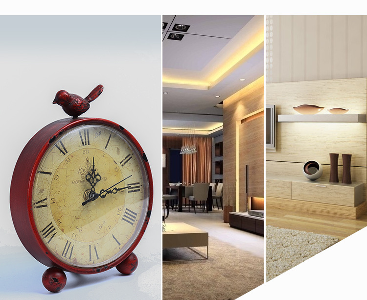 欧式复古石英钟 机械钟表创意做旧座钟居家装饰摆件 速卖通货源