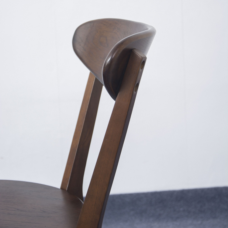 简约款白橡木交叉椅 皮质软包实木餐椅批发 咖啡椅创意款休闲餐椅