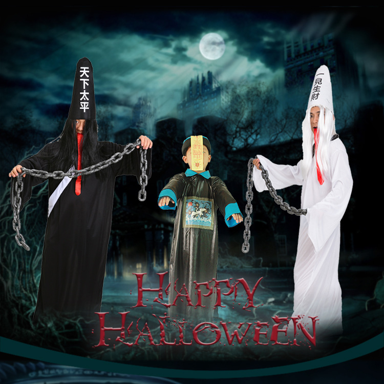 万圣节僵尸服装恐怖官服成人清朝古装男僵尸服装太监服装清朝官员
