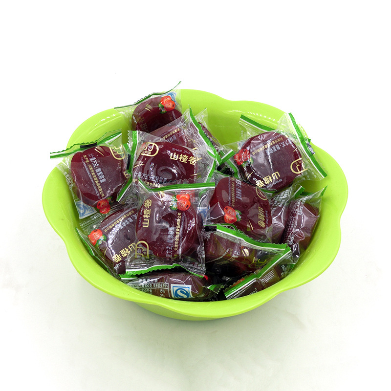 金吉道山楂球 开胃休闲果丹皮糕 小零食山楂卷500克批发