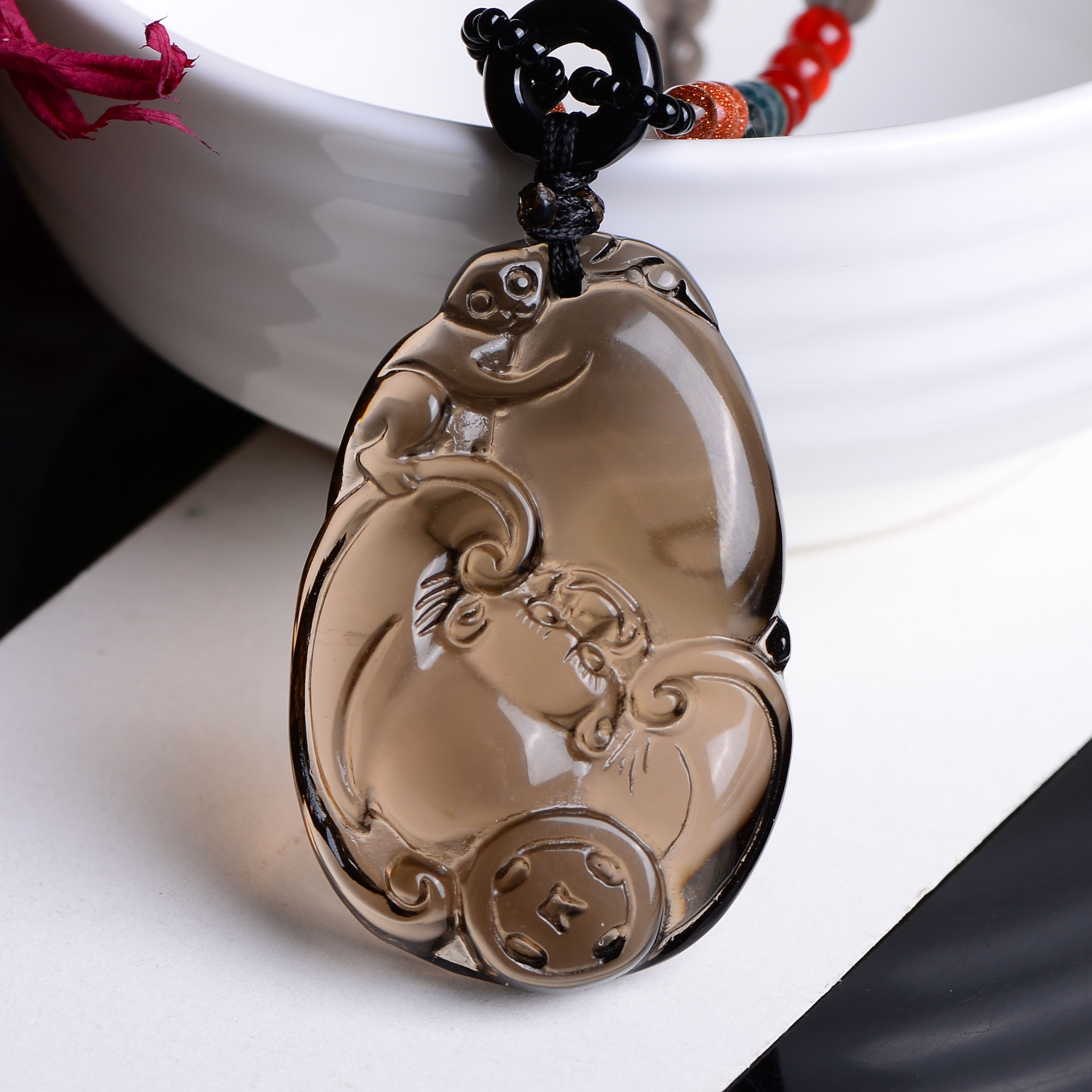 天然冰种5a福禄寿 吊坠 多子多福