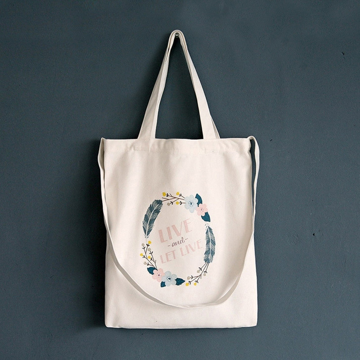 多图案刺绣手提斜背挎棉布袋 彩色全棉购物袋 定制环保袋