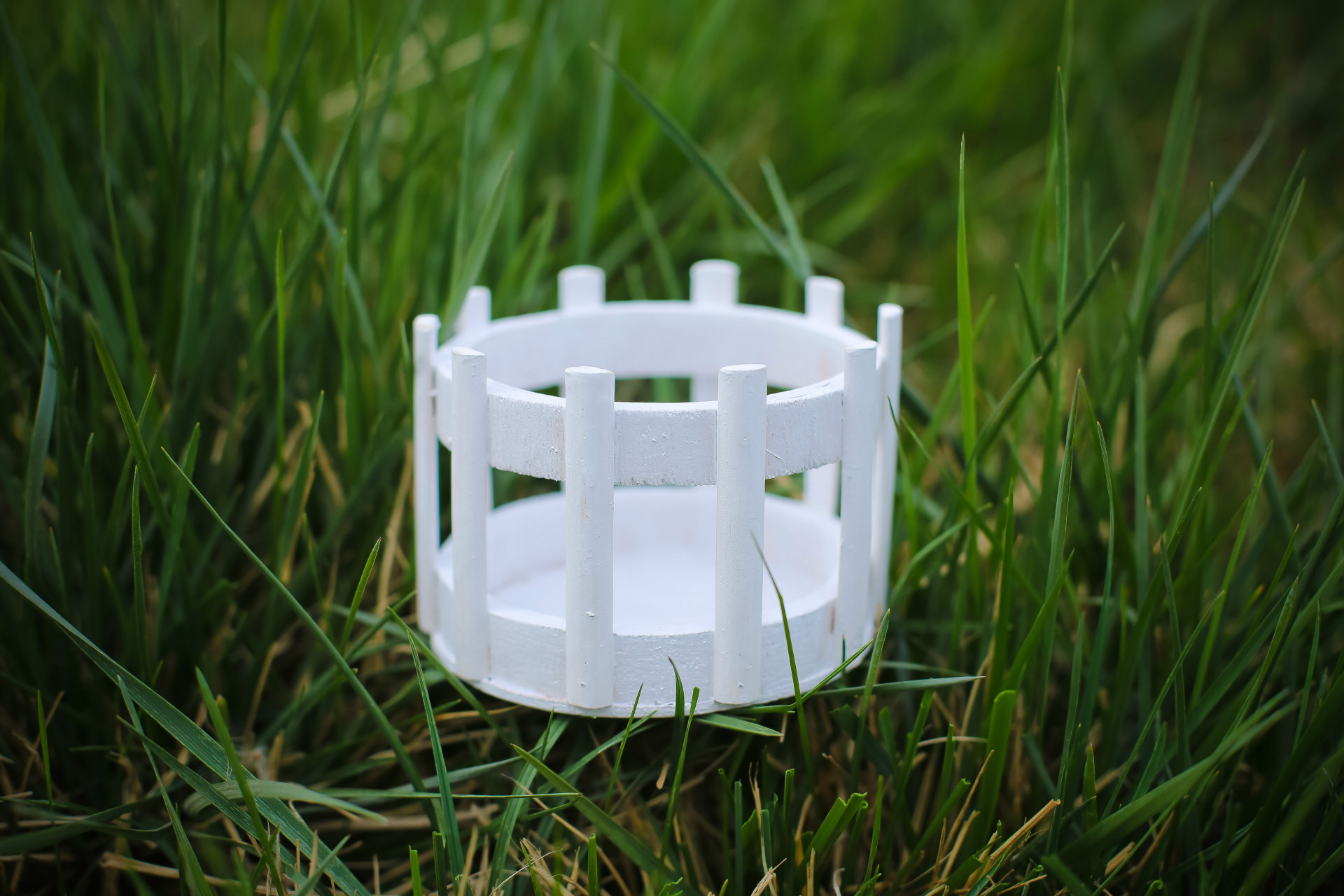 实木栅栏杆白色田园篱笆 假花木质竹质围栏装饰花阳台护栏圆形