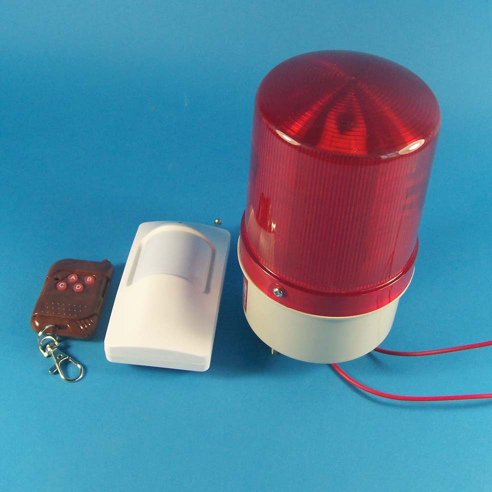 厂家直销 人体感应声光报警器 家用遥控防盗器 防盗感应器