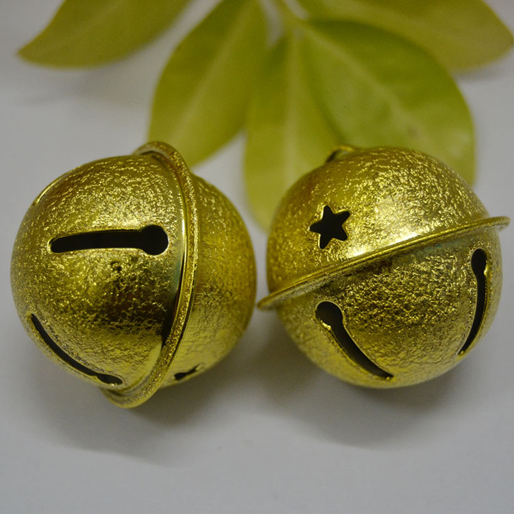 diy 50mm手工配件磨砂金色三星铃铛 磨砂狗狗铃铛宠物铃铛