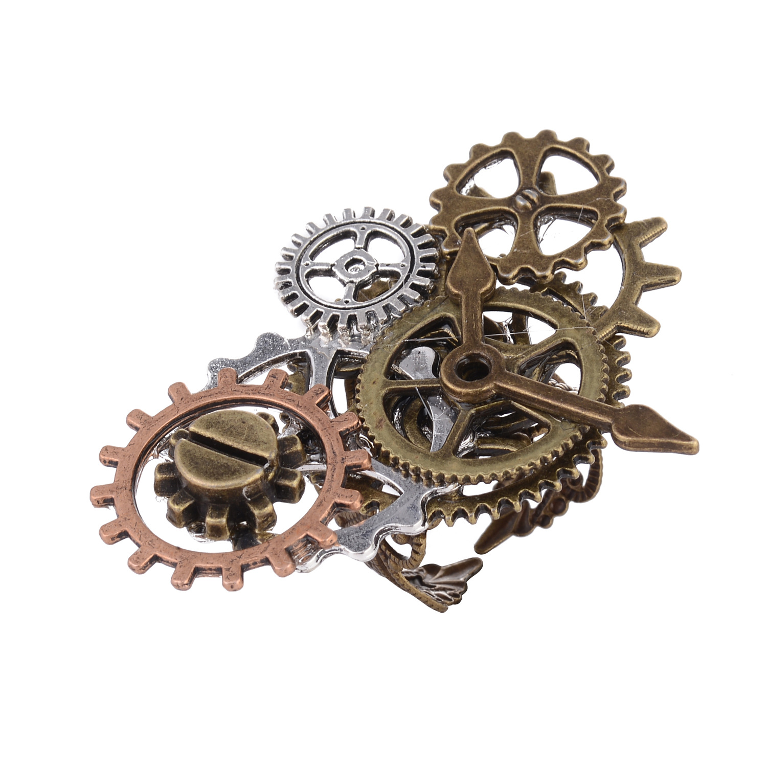 现货蒸汽朋克Steampunk工业复古齿轮机械哥特齿轮戒指，欧美饰品
