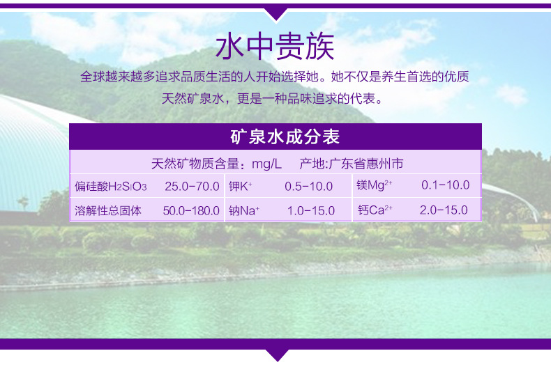 348ml*24瓶  两种规格水中贵族--百岁山品牌百岁山产品类别矿泉水