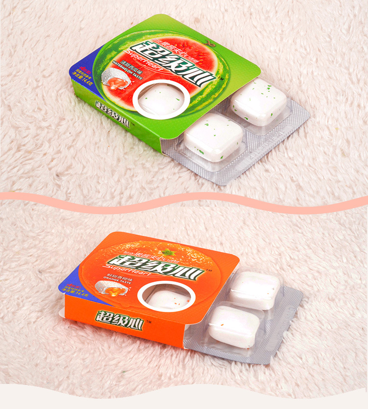 超级星 超级心 脆皮果酱夹心口香糖