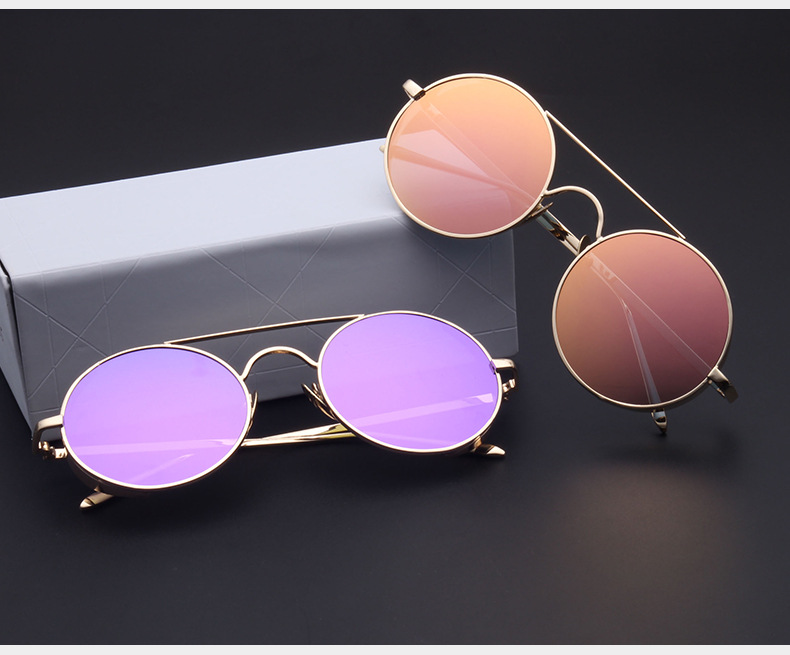 炫彩真空膜太阳镜 厂家直销时尚潮流金属太阳眼镜 可代加工6