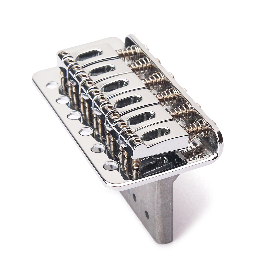 电吉他单摇琴桥 st单摇颤音系统 拉弦板 弦桥 平弦码颤音器 铬