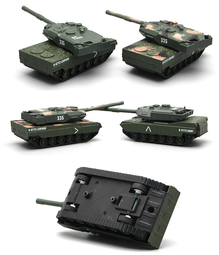1:43 新款合金小坦克 m1a2豹2小模型 批发儿童军事系列
