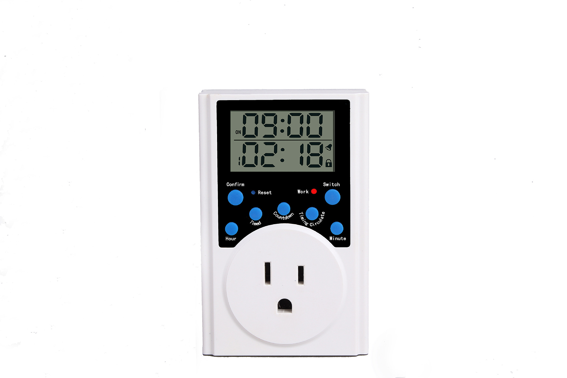 美标智能定时器插座开关间歇循环倒计时