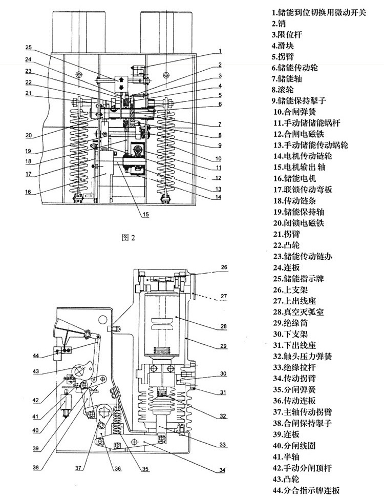 空开内部结构组装图图片