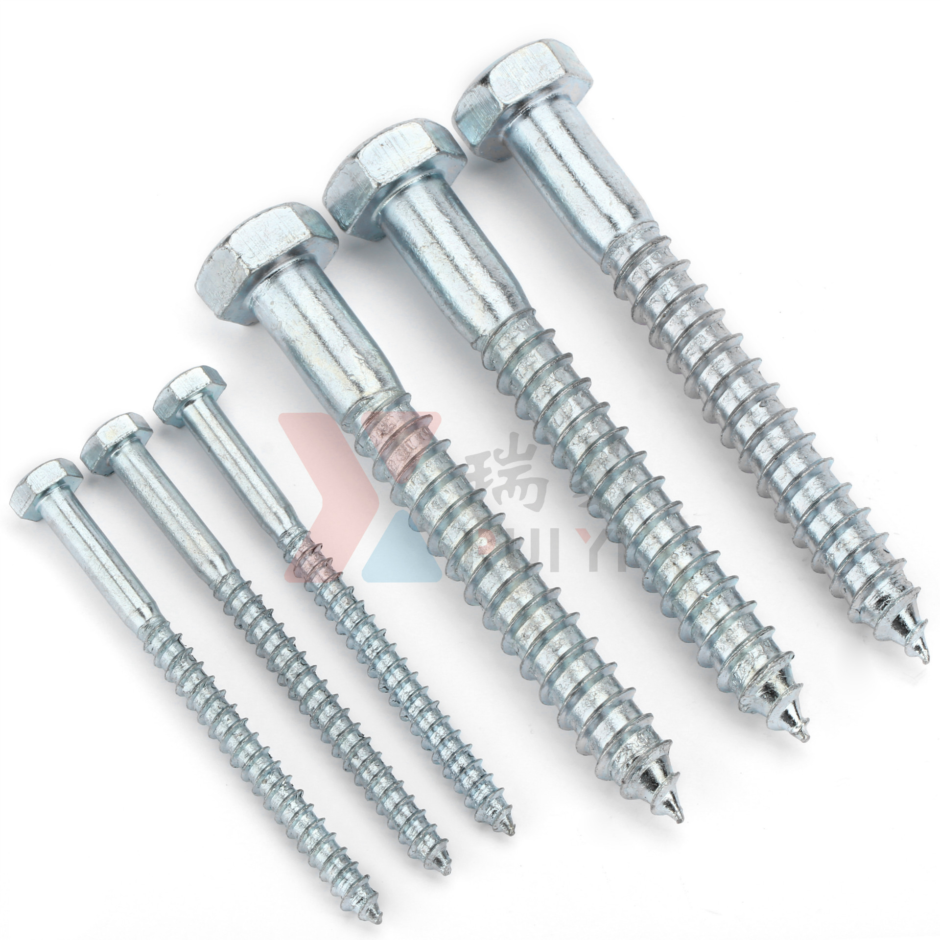 铁电镀外六角木牙螺丝 镀锌六角自攻螺丝 六角头自攻钉 m6-m16