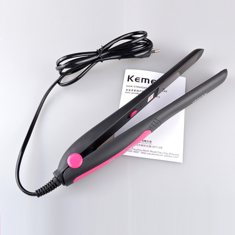 Cross-Border Kemei Hair Salon Household Hair Straightener Quick-Heating Safe Clip Hair Curler Hair Straightener Shape for Women Only Plywood