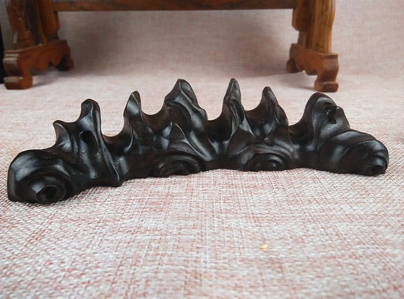 正品 黑梓木根雕笔搁黑檀红毯木质笔架毛笔钢笔书法用法 文房四宝