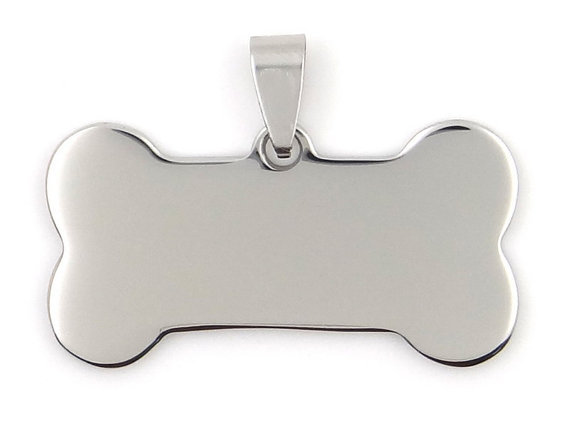 钛钢军牌狗牌 骨头金属宠物牌 身份牌定制 空白狗牌 可刻字/图案