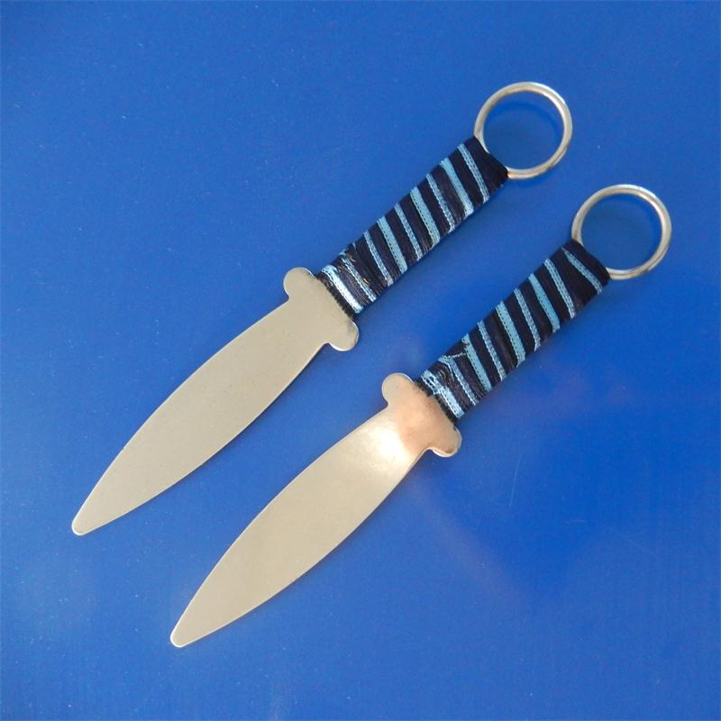 热卖武术用品钢制电镀双匕首表演双匕首表演小刀未开刃一副批发