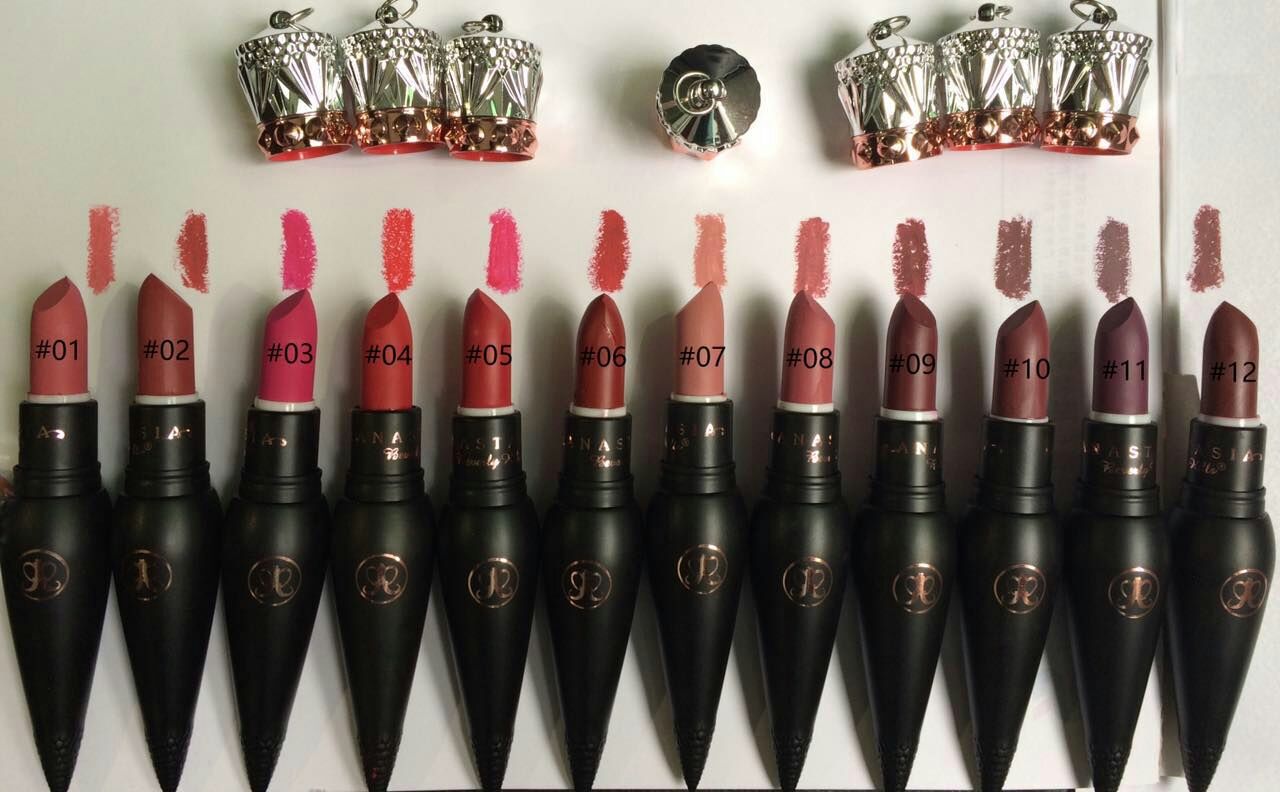 外贸新款 现货 anastasia权杖口红 不沾杯 哑光不掉色 12色 唇膏