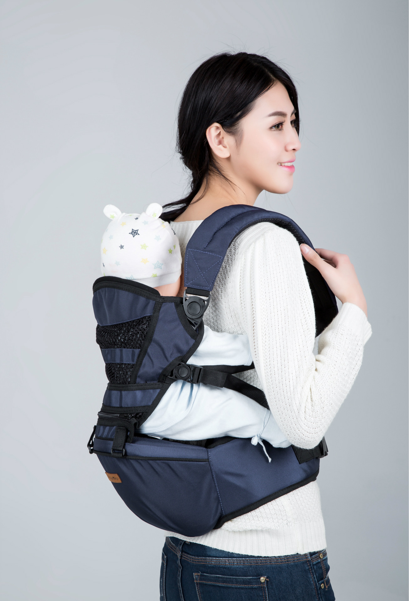 babymamy多功能婴儿腰凳 抱婴腰凳 婴儿背带 新款 三合一a011