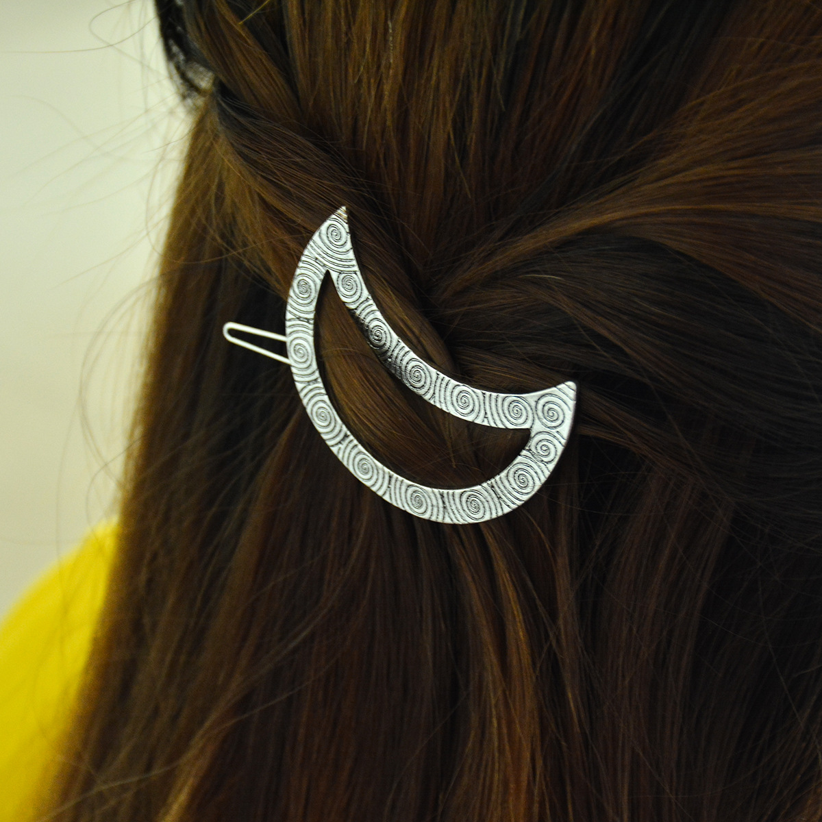 欧美 时尚发饰 复古简约 百搭休闲弯月发夹头饰 cx1062