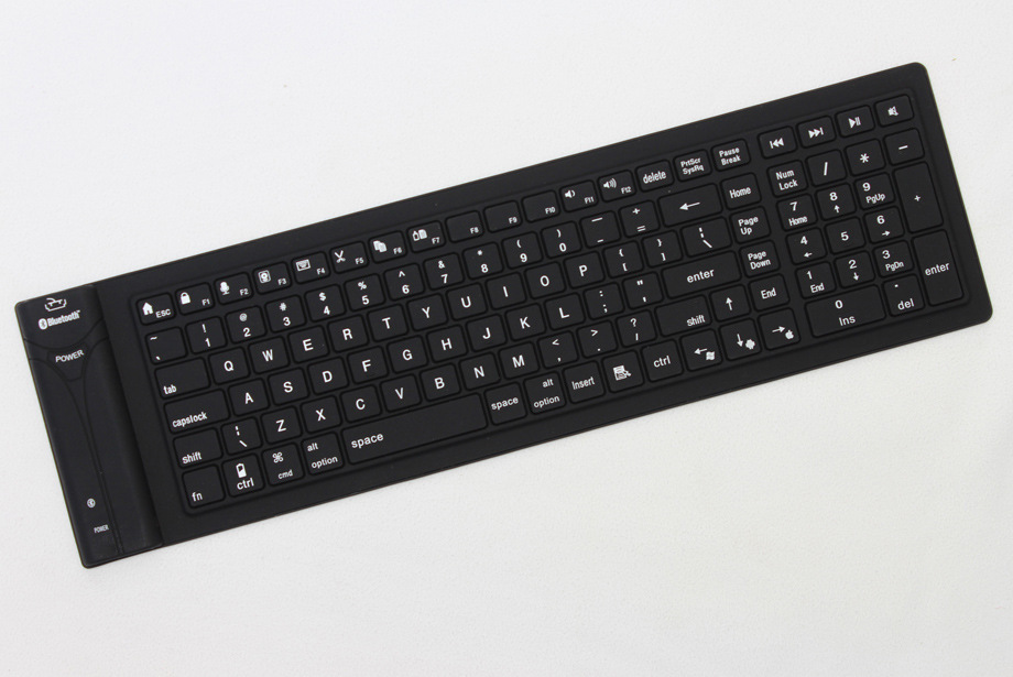 厂家供应完美防水系列rhm-b115静音键盘108键硅胶键盘蓝牙通用型