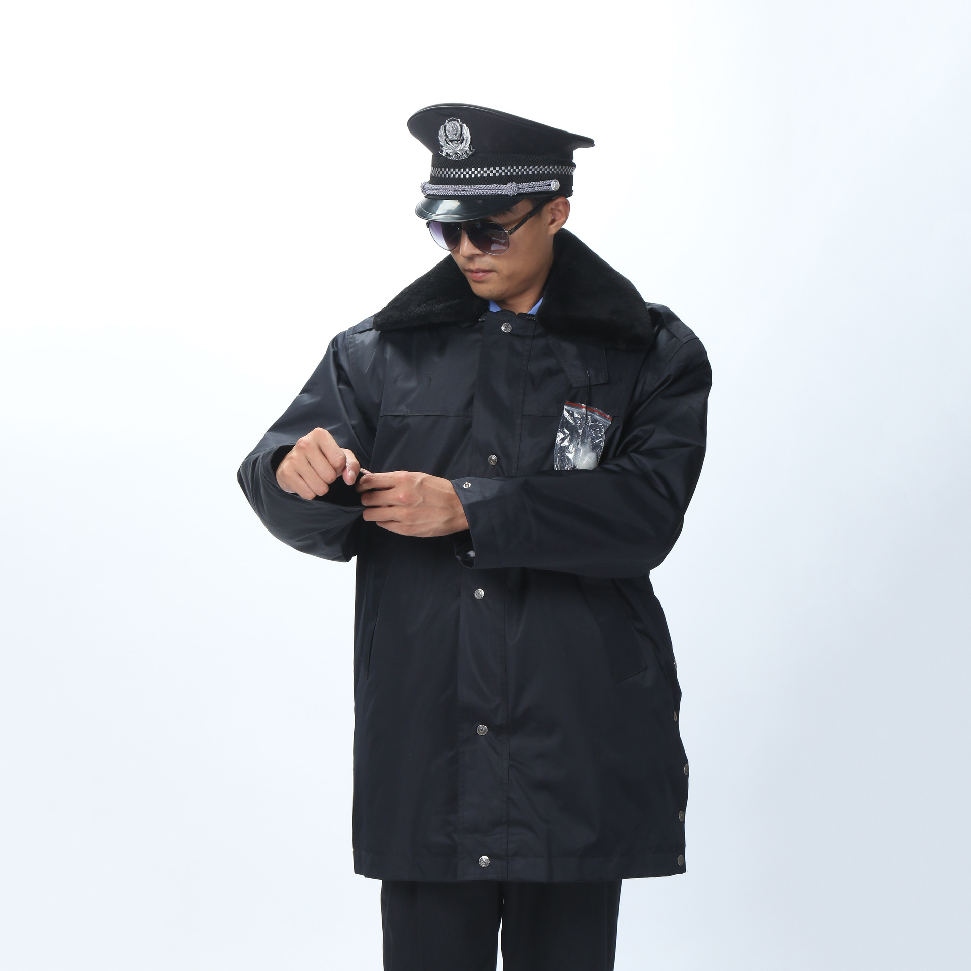 新式保安服冬执勤服防水服军训大衣多功能大衣防寒服新款保安棉衣