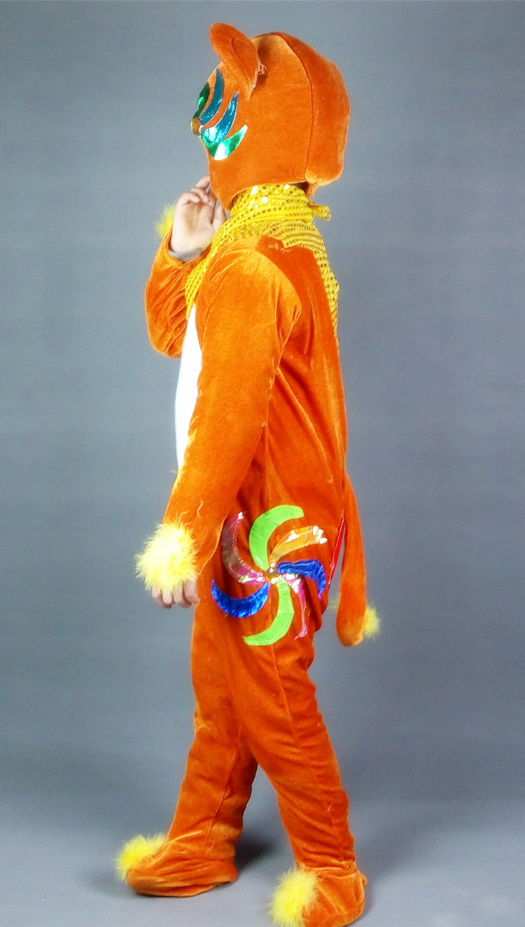 儿童小猴子表演服装金丝猴演出服美猴王孙悟空表演服 儿童动物服