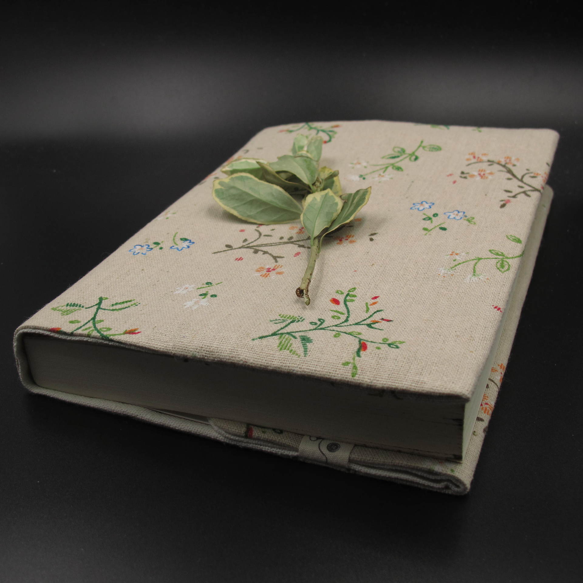 素记手作布艺书套素野花纯手工加工定制文具套装批发学生用品礼品