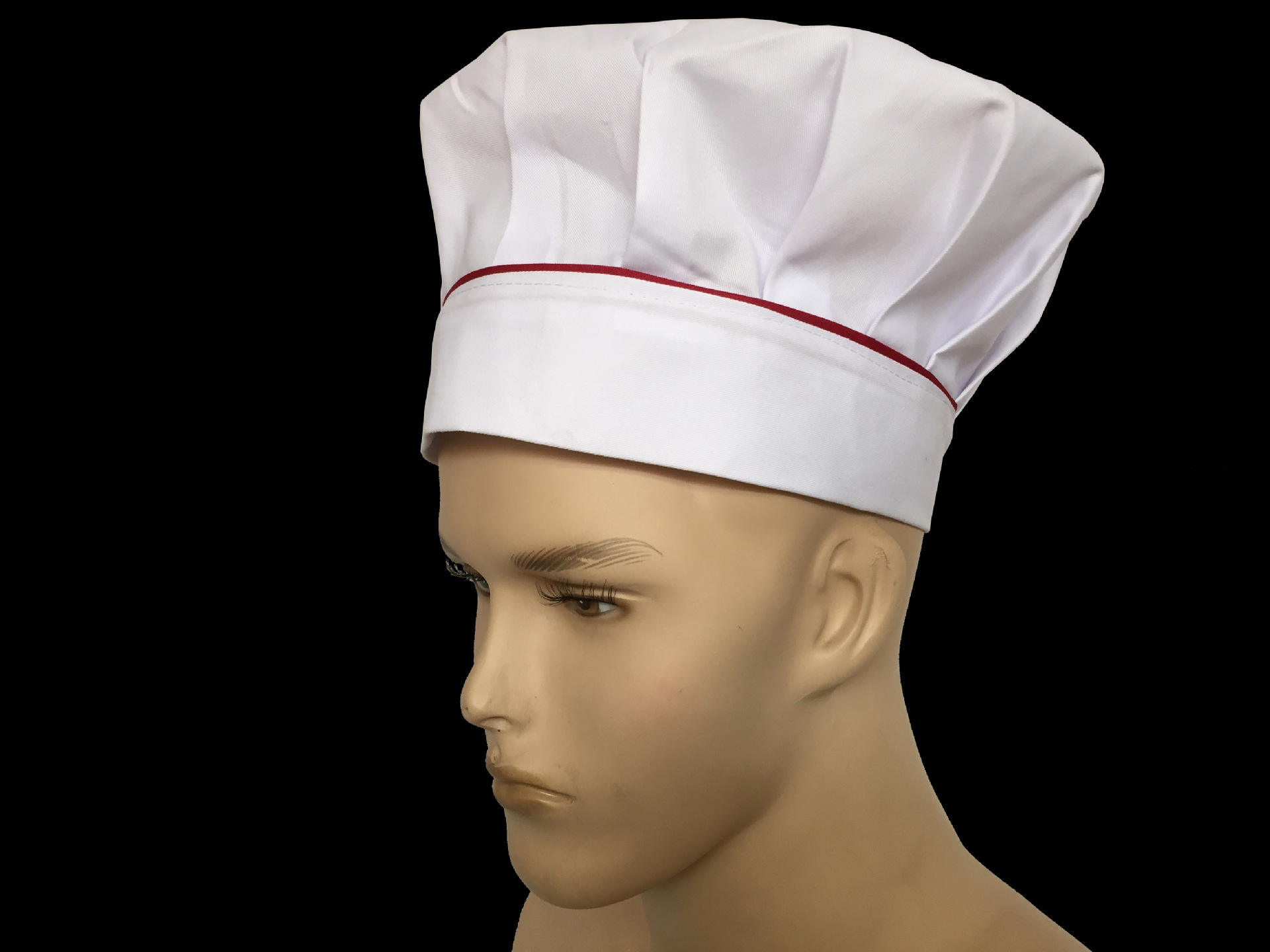 永明酒店餐厅厨师工作帽蘑菇帽食品防尘卫生白布男女厨师帽子