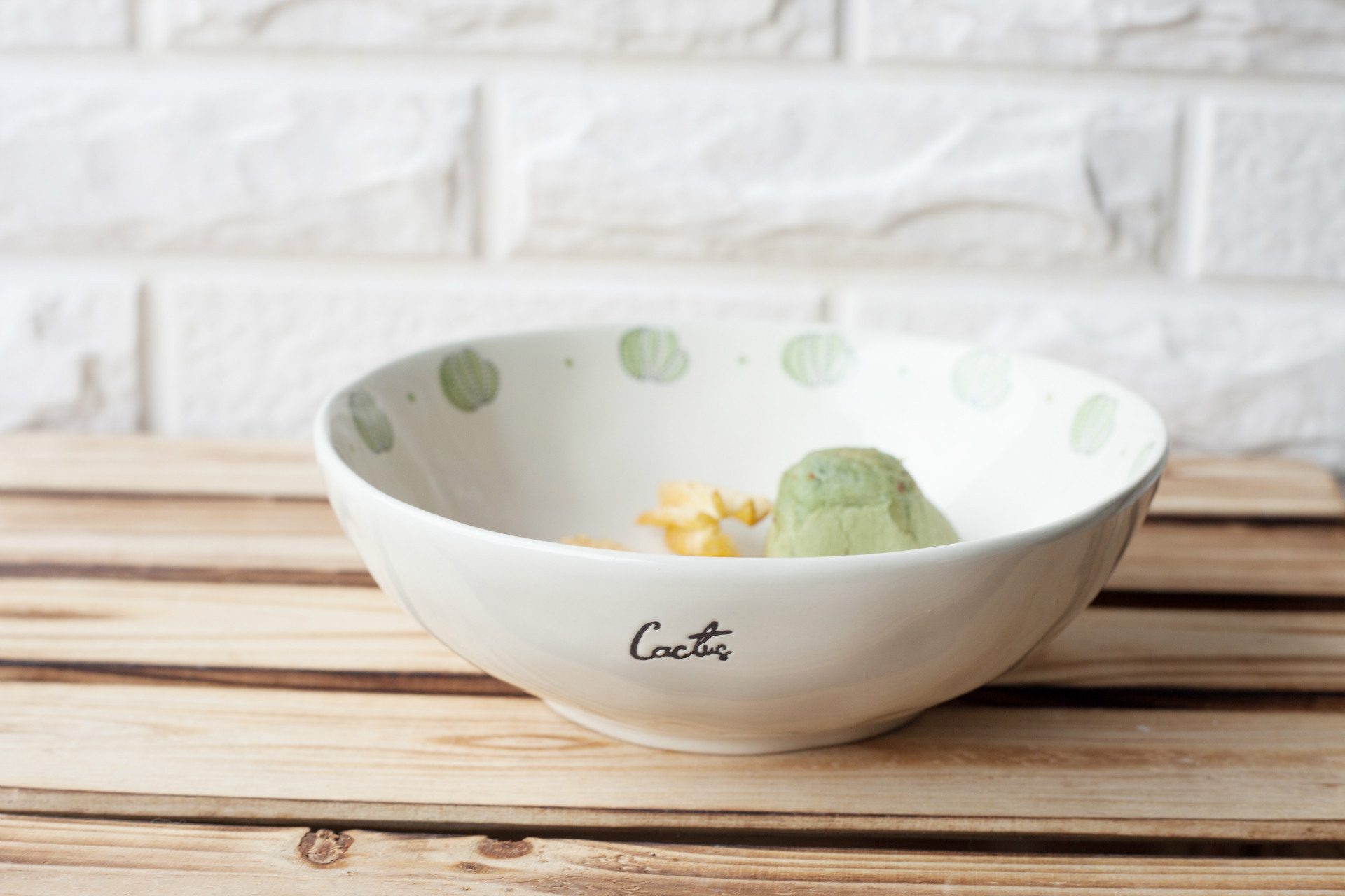 joyye自然植物花园仙人掌图案陶瓷碗具中碗大碗创意欧式时.