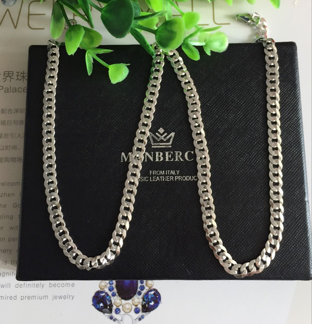 6mm22寸项链,男款项链批发,深圳925纯银首饰,高大上男颈链 饰品