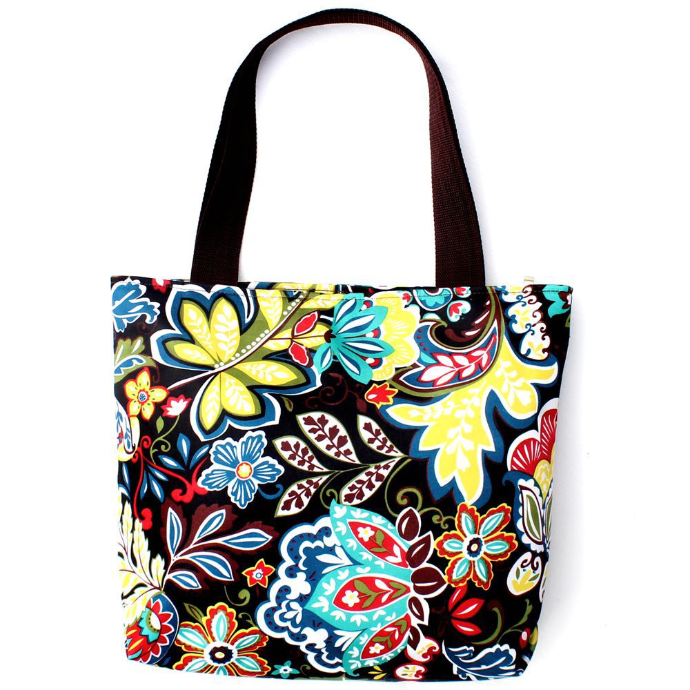 【简约时尚女士休闲印花手提单肩包印花布手袋 祺旺箱包 一件代发】