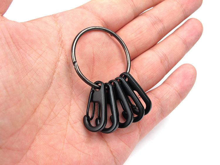 快拆环套装d2经典简洁弹簧挂扣快挂钥匙扣钥匙环钥匙圈合金挂钩